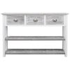 vidaXL Credenza Stile Antico Grigia 115x30x76 cm in Legno