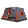 vidaXL Tenda Familiare 7 Persone Grigio e Arancione a Rilascio Rapido