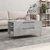 vidaXL Tavolino Salotto Grigio Cemento 102x44,5x50cm Legno Multistrato