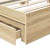 vidaXL Letto con Contenitore Bianco 140 x 190 cm Legno multistrato