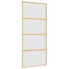 vidaXL Porta Scorrevole Dorata 90x205 Vetro Smerigliato ESG Alluminio
