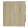 vidaXL Comodini 2pz Rovere Sonoma 50x39x43,5 cm in Legno Multistrato