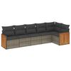 vidaXL Set Divano da Giardino 6 pz con Cuscini Grigio in Polyrattan