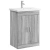 vidaXL Set di mobili per il bagno Sonoma grigio 61 x 40 x 84,5 cm
