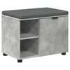 vidaXL Panca per ingresso con cuscino Grigio cemento 60 x 38 x 46 cm