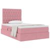 vidaXL Letto con contenitore e materasso Rosa 120 x 200 cm Velluto