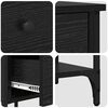 vidaXL Armadio da Notte con cassetto Rovere Nero 33.5 x 36 x 70 cm