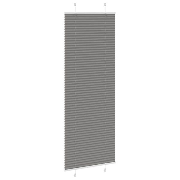 vidaXL Tenda Plissettata Antracite 80x200 cm Larghezza Tessuto 79,4 cm