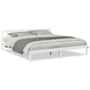 vidaXL Letto Extra Lungo senza Materasso Bianco 200x210 cm in Pino