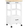 vidaXL Carrello da Cucina MONZA 48x40x88,5 cm in Legno Massello di Pino