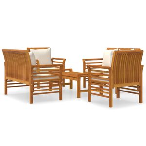 vidaXL Set Salotto da Giardino 5 pz con Cuscini Legno Massello Acacia