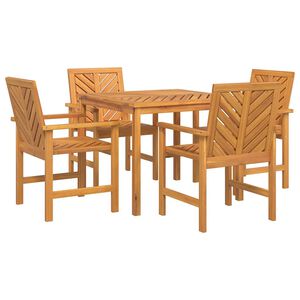 vidaXL Set da Pranzo per Giardino 5 pz Marrone