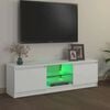 vidaXL Mobile Porta TV con Luci LED Bianco 120x30x36 cm