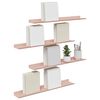 vidaXL Mensola sospesa 4 pcs Rosa 60 x 8,5 x 2,5 cm Acciaio