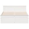 vidaXL Giroletto senza Materasso con Testiera Bianco 160x200 cm Pino