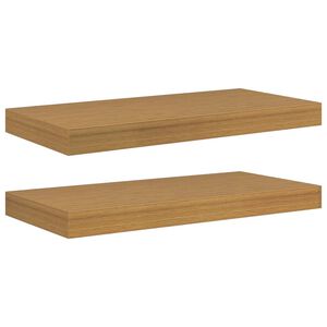 vidaXL Scaffale da parete 2 pcs Beige 50 x 23 x 4 cm Legno multistrato