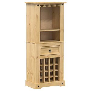 vidaXL Portabottiglie Vino Corona 56x35x134,5cm Legno Massello di Pino
