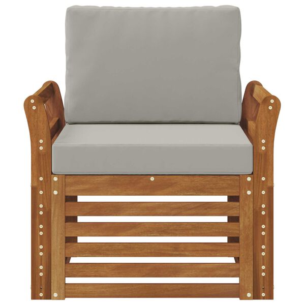 vidaXL Set di divani da esterno con cuscino Naturale 75,5 x 63 x 73 cm