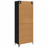 vidaXL Credenza Rovere Nero 69,5 x 34 x 180 cm Legno multistrato
