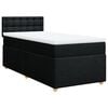 vidaXL Giroletto a Molle con Materasso Nero 90x190 cm in Tessuto
