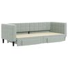 vidaXL Divano Letto Estraibile Cassetti Grigio Chiaro 80x200cm Velluto