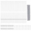 vidaXL Recinzione con Posto Argento 1,2 x 25 m Acciaio
