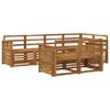 vidaXL Set divano sezionale 6 pcs Naturale Legno di Acacia Massello