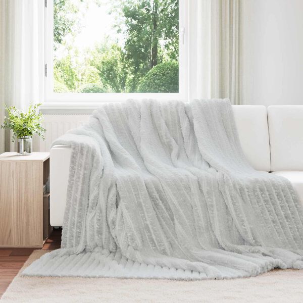 vidaXL Coperta Grigio 270 x 240 cm Panno