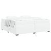 vidaXL Struttura del letto Bianco 200 x 200 cm Tessuto