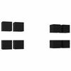 vidaXL Mobile TV da parete 8 pcs Rovere Nero 30,5 x 30 x 30 cm