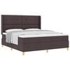 vidaXL Letto a molle con materasso Marrone Scuro 180 x 200 cm Tessuto