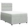 vidaXL Giroletto a Molle con Materasso Grigio Chiaro 120x190cm Velluto