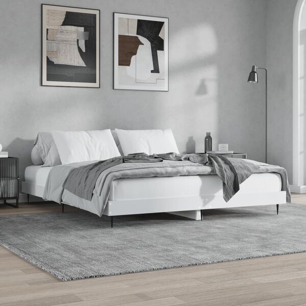 vidaXL Giroletto Bianco 200x200 cm in Legno Multistrato
