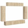 vidaXL Mobile TV 8 pz Rovere Sonoma