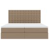 vidaXL Letto con contenitore e materasso Cappuccino 180 x 200 cm