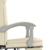 vidaXL Poltrona da Ufficio Reclinabile Crema in Similpelle