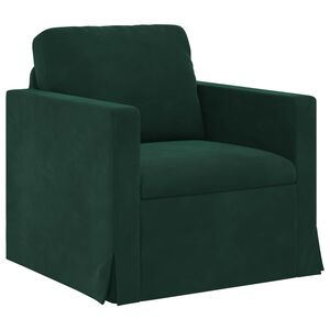 vidaXL Divano Verde Scuro 78 x 78 x 80 cm Velluto