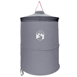 vidaXL Tenda per toilet pop-up con corda sospesa Grigio e arancione
