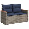 vidaXL Set Divani da Giardino 11 pz con Cuscini in Polyrattan Grigio