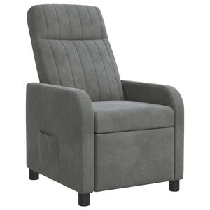 vidaXL Poltrona reclinabile Grigio Scuro Velluto (V)