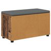 vidaXL Panca per ingresso con cuscino Legno vecchio 80 x 46 x 46 cm