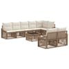 vidaXL Set Divano da Giardino 9 pz Beige polyrattan