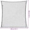 vidaXL Rete per Rimorchio con Corda Elastica Nero 3x3 m in PP