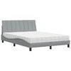 vidaXL Letto con Materasso Hanko Grigio Chiaro 140x200cm Tessuto