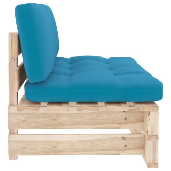 vidaXL Divano Centrale Giardino su Pallet in Legno di Pino Impregnato