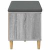 vidaXL Panca per ingresso con cuscino Grigio Sonoma 80 x 38 x 46 cm