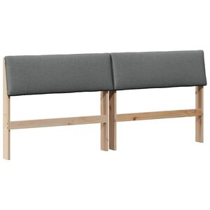 vidaXL Testiera imbottita Grigio scuro 200 cm Pino massello