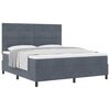 vidaXL Letto a molle con materasso Grigio scuro 180 x 200 cm Tessuto