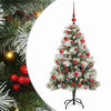 vidaXL Albero di Natale artificiale Verde e bianco 150 cm
