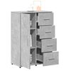vidaXL Credenze 2 pz Grigio Cemento 60x31x84 cm in Legno Multistrato